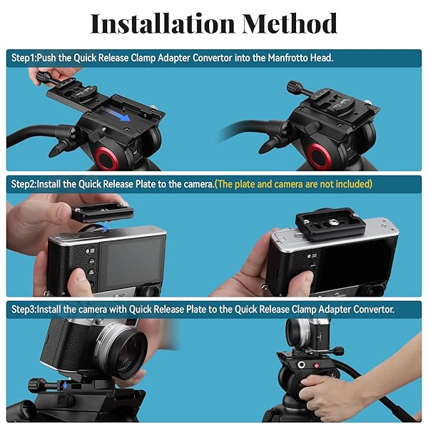 Haoge Haoge CP-MA90 Quick Release Plate Adapter for Manfrotto Sachtler Benro Sirui Tripods Arca-Swiss Compatible Fit 501PL RC3 RC5 NG Heads - View 5 of 10