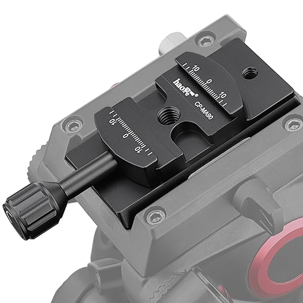 Haoge Haoge CP-MA90 Quick Release Plate Adapter for Manfrotto Sachtler Benro Sirui Tripods Arca-Swiss Compatible Fit 501PL RC3 RC5 NG Heads - View 6 of 10