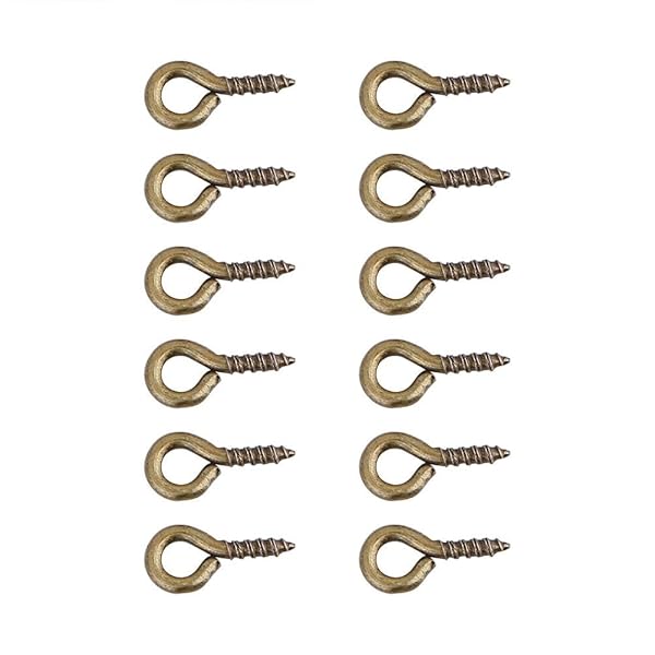 Sonew 200 Mini Eye Pins Hooks & Eyelets for Jewelry Making - Bronze Screw Hooks & Threaded Bails - View 6 of 9