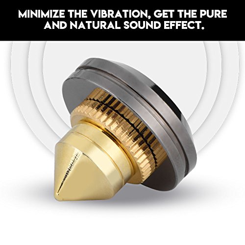 Zerone 4 Pairs Speaker Spikes & Pads: Shockproof Isolation Feet for Subwoofers & Turntables - Double-Sided Adhesive Included - View 3 of 10