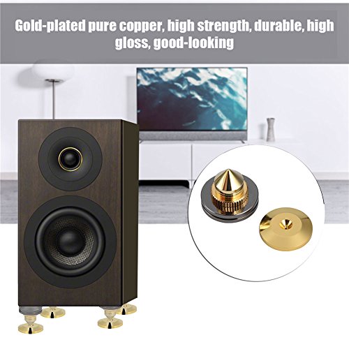 Zerone 4 Pairs Speaker Spikes & Pads: Shockproof Isolation Feet for Subwoofers & Turntables - Double-Sided Adhesive Included - View 5 of 10