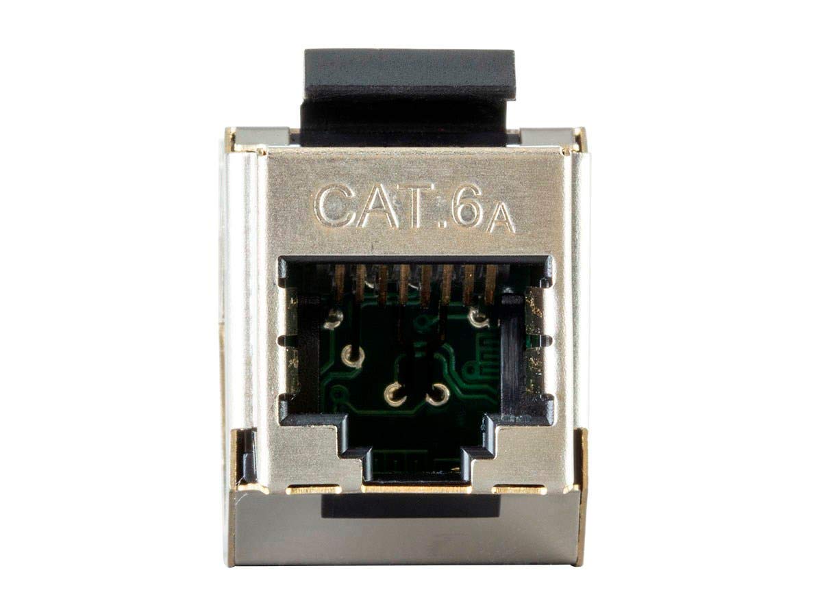 Monoprice Monoprice Shielded Cat6A RJ45 Keystone Coupler 10G Networking Extender for Patch Cables Silver - View 4 of 6