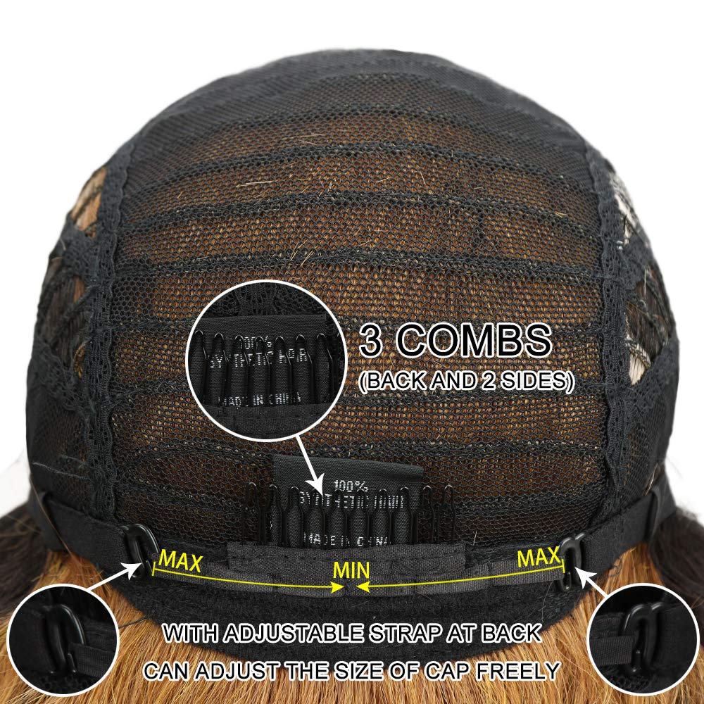 Joedir Joedir Ombre Blonde Lace Front Wig 28 Inch Long Curly Wavy Synthetic Hair for Black Women 130% Density Ombre Gold Color - View 5 of 6