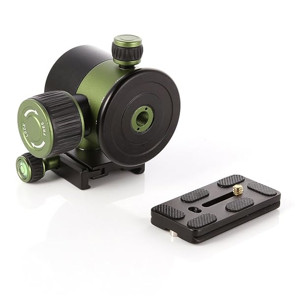 FocusFoto FocusFoto 360 Degree 20KG Aluminium Alloy Metal Heavy Duty Camera Tripod Ballhead Ball Head with 1/4" Screw Thread QR Quick Release Plate Green - View 8 of 8