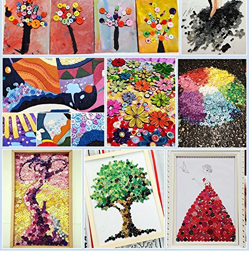 Qovydx 600-700 Assorted Brown Craft Buttons for DIY, Sewing & Decoration - Bulk Pack for Arts & Crafts Projects - View 4 of 7