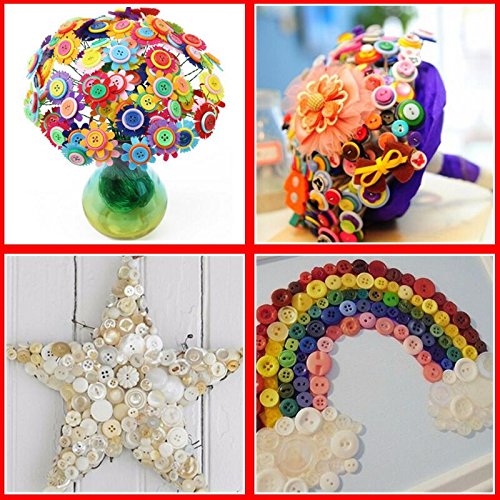 Qovydx 600-700 Assorted Brown Craft Buttons for DIY, Sewing & Decoration - Bulk Pack for Arts & Crafts Projects - View 5 of 7