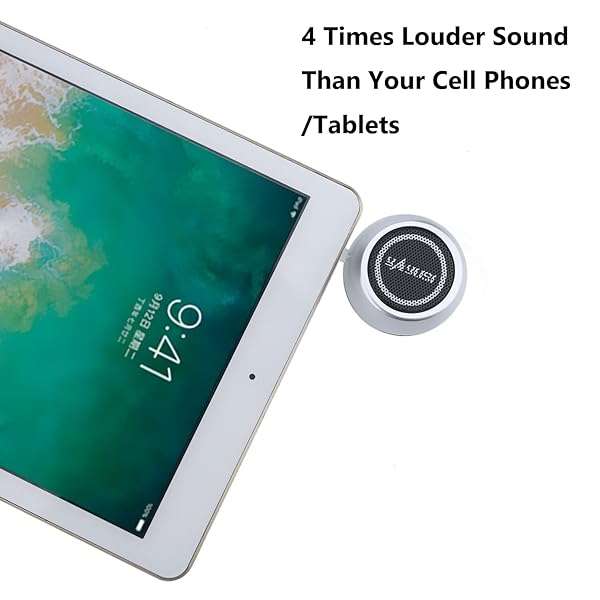 K-Tech Wireless Mini Speaker with 3.5mm Aux Input - 3W Portable Speaker for Cellphones, Tablets & Laptops - Sleek Silver Design - View 3 of 8