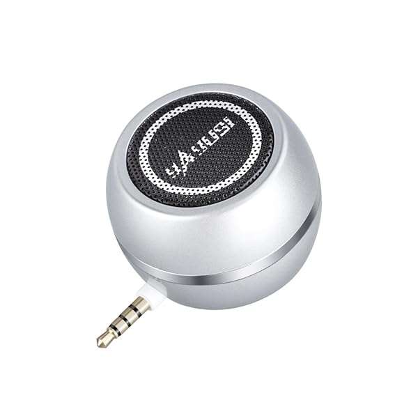 K-Tech Wireless Mini Speaker with 3.5mm Aux Input - 3W Portable Speaker for Cellphones, Tablets & Laptops - Sleek Silver Design - View 2 of 8