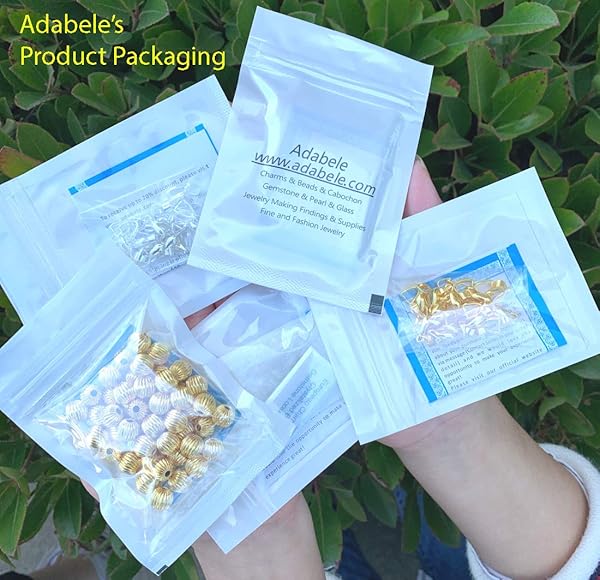 Adabele 200pcs Gold Plated Filigree Flower Bead Caps 6mm for DIY Jewelry Making Craft Supplies - View 5 of 5