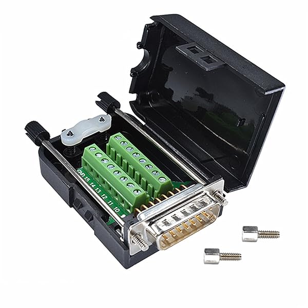 Oiyagai Buy Oiyagai DB15 Male 15-Pin Screw Terminal Connector Module with Case - Solid Pin for Reliable Signal Connection