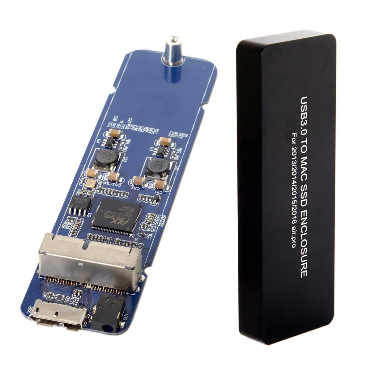 Cablecc USB 3.0 to 16+12 Pin Enclosure for MacBook Air Pro 2013 to 2017 Mobile Case High Speed Data Transfer