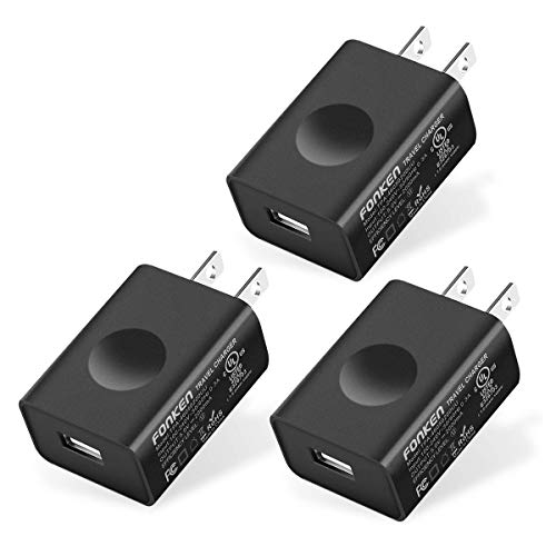 FONKEN FONKEN 3-Pack USB Wall Charger 5V 2A - Universal Travel Adapter for iPhone, Samsung, LG, Kindle & More
