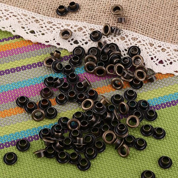 Hilitand 100pcs Metal Eyelets Kit with Washers for DIY Leather Craft & Sewing - 4mm Grommets Fastener - View 6 of 9