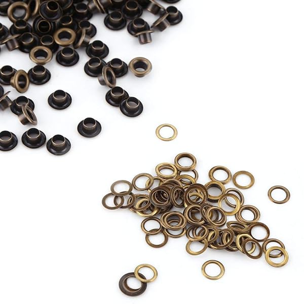 Hilitand 100pcs Metal Eyelets Kit with Washers for DIY Leather Craft & Sewing - 4mm Grommets Fastener - View 7 of 9