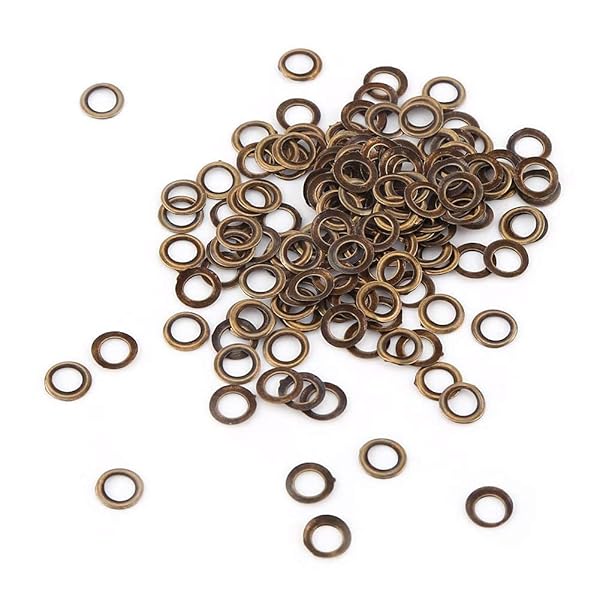 Hilitand 100pcs Metal Eyelets Kit with Washers for DIY Leather Craft & Sewing - 4mm Grommets Fastener - View 8 of 9