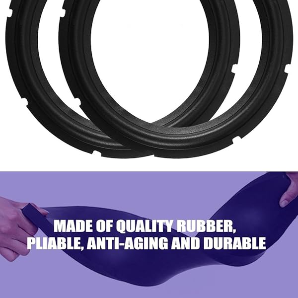 Zerone Zerone 2x10 Black Perforated Rubber Replacement Rings for Speakers & DIY Projects - View 3 of 10