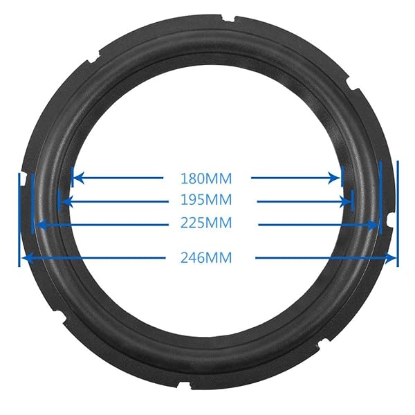 Zerone Zerone 2x10 Black Perforated Rubber Replacement Rings for Speakers & DIY Projects - View 4 of 10