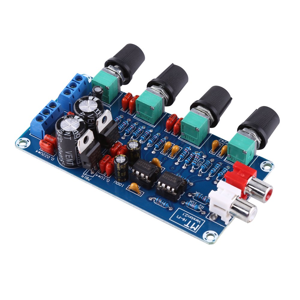 Hilitand HiFi OP-AMP NE5532 Amplifier Board with Volume and Tone Control Assembled for Superior Sound Quality - View 7 of 8