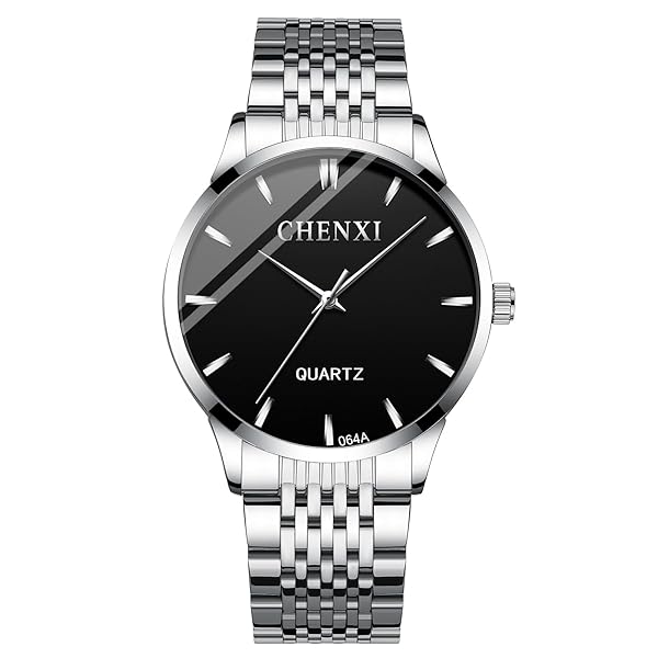 MASTOP Mens Waterproof Analog Quartz Classic Dress Watch Full Steel Luxury Wrist Watch for Men Black - View 2 of 6