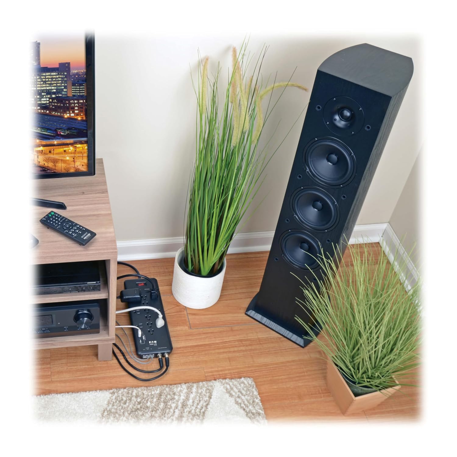 TRIPP LITE Tripp Lite 12 Outlet Surge Protector Power Strip with USB Ports 8ft Cord Right Angle Plug Black Lifetime Insurance - View 5 of 8