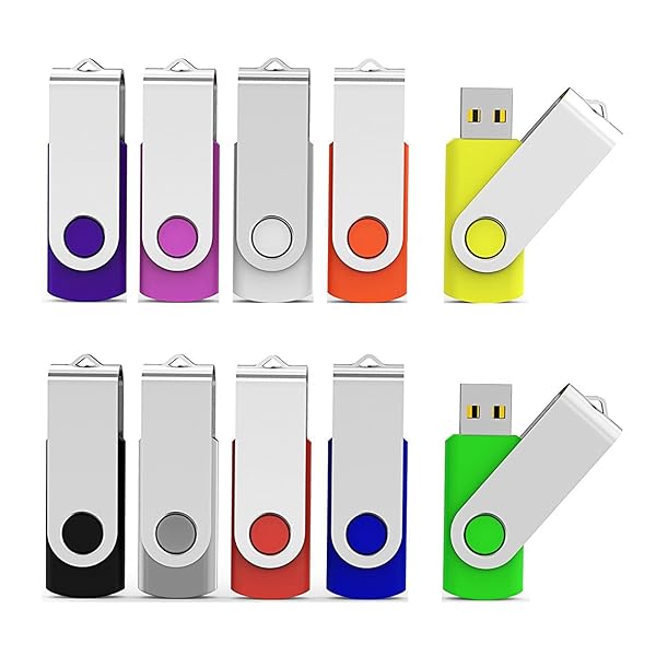 Aiibe Buy Aiibe 10-Pack 32GB USB Flash Drives - Colorful USB 2.0 Memory Sticks for Easy Storage