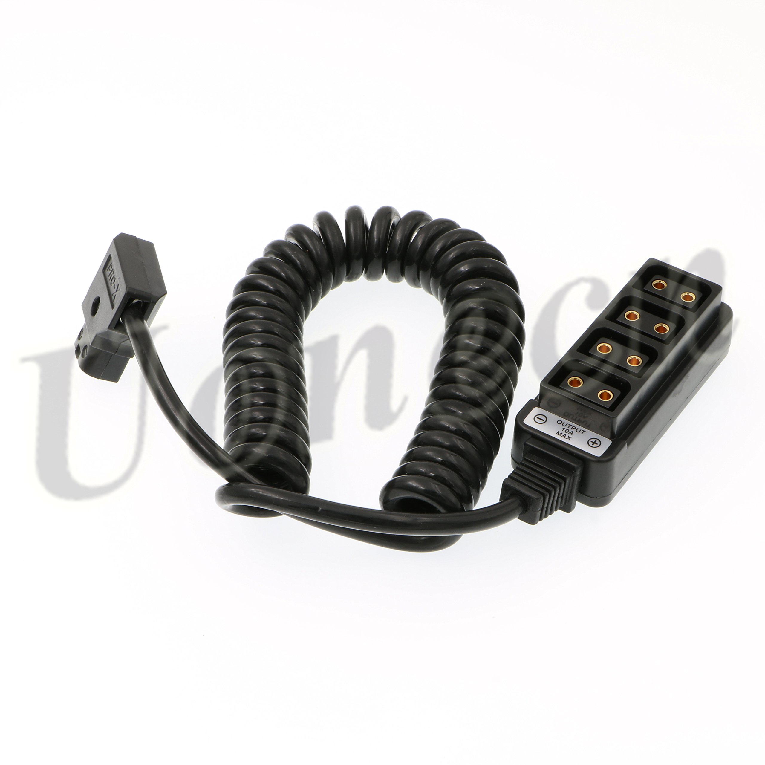Uonecn Photography Power Coiled Cable D-tap B-Type Male to 4 Port D-Tap Female for Anton Bauer V-Mount Battery Adapter - View 2 of 6