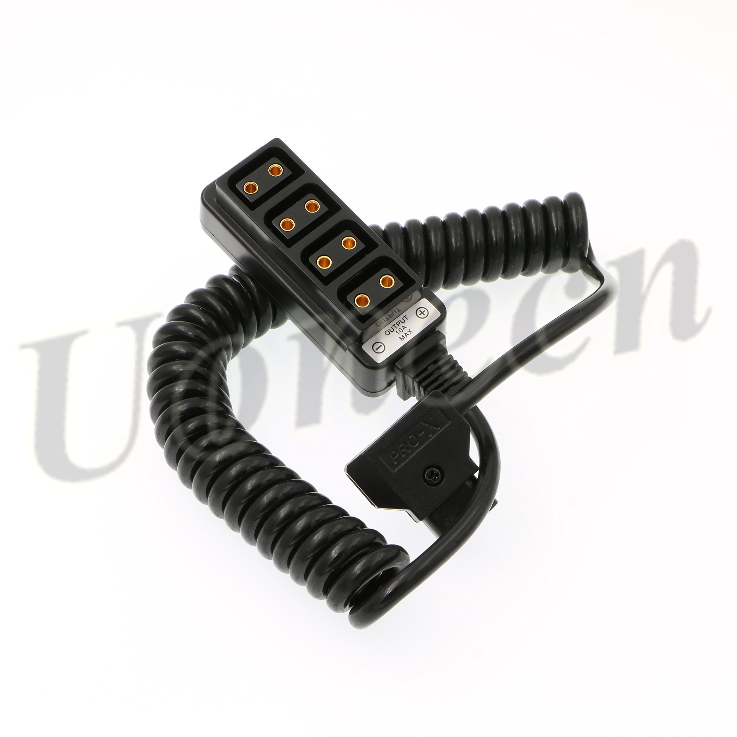Uonecn Photography Power Coiled Cable D-tap B-Type Male to 4 Port D-Tap Female for Anton Bauer V-Mount Battery Adapter - View 3 of 6