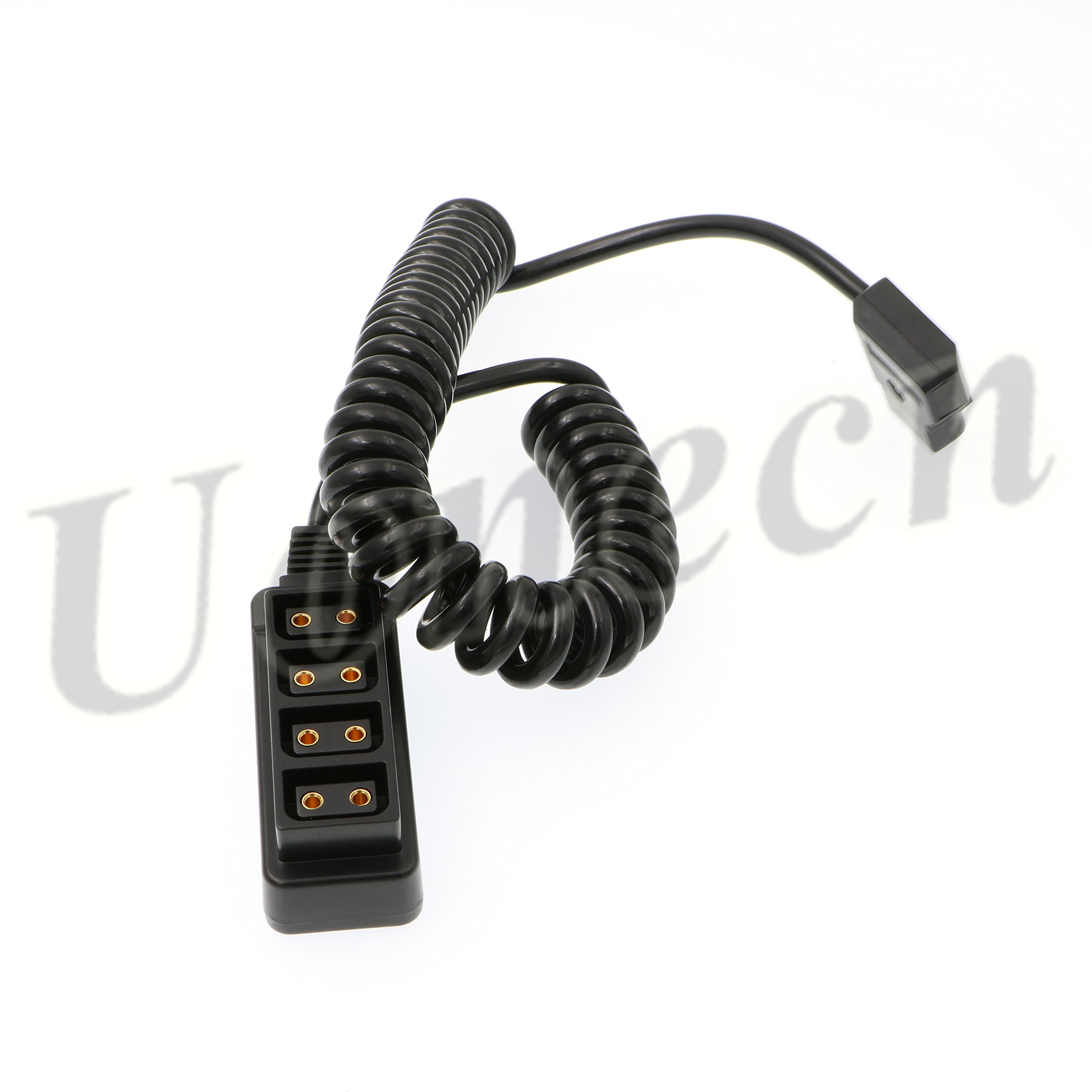 Uonecn Photography Power Coiled Cable D-tap B-Type Male to 4 Port D-Tap Female for Anton Bauer V-Mount Battery Adapter - View 5 of 6