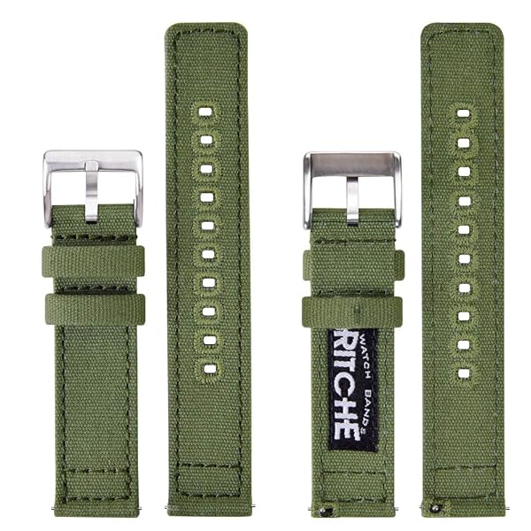 Ritche Ritche 20mm Canvas Watch Bands for Galaxy Watch 6 & Moonswatch - Perfect Christmas Gifts & Stocking Stuffers for Men - View 4 of 8