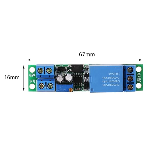 Hilitand DC 12V Adjustable Timer Switch Module - 0-25 Seconds Delay for Efficient Control - View 3 of 10