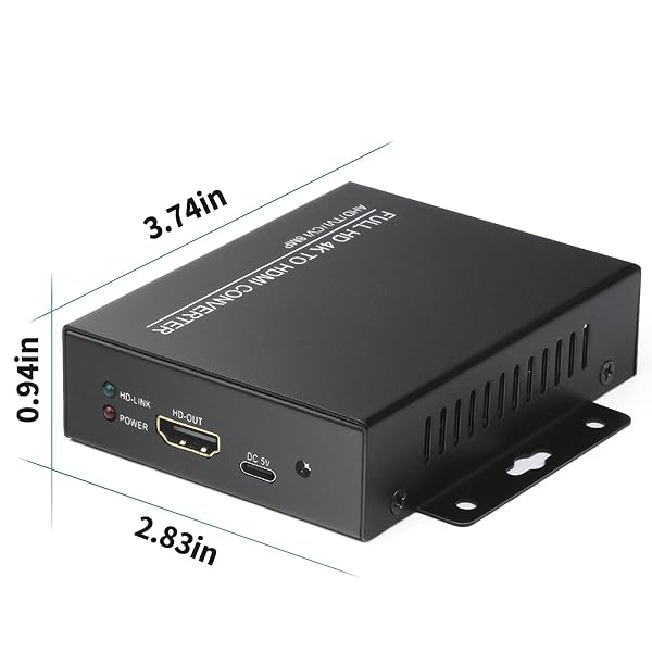 wsdcam wsdcam TVI to HDMI Converter Full HD 4K Converter, 1080p/720p/4K/8MP/5MP/4MP/3MP, BNC to HDMI Video Converter Adapter - CVBS/TVI/CVI/AHD to HDMI - View 6 of 7