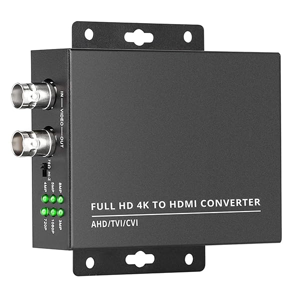 wsdcam wsdcam TVI to HDMI Converter Full HD 4K Converter, 1080p/720p/4K/8MP/5MP/4MP/3MP, BNC to HDMI Video Converter Adapter - CVBS/TVI/CVI/AHD to HDMI