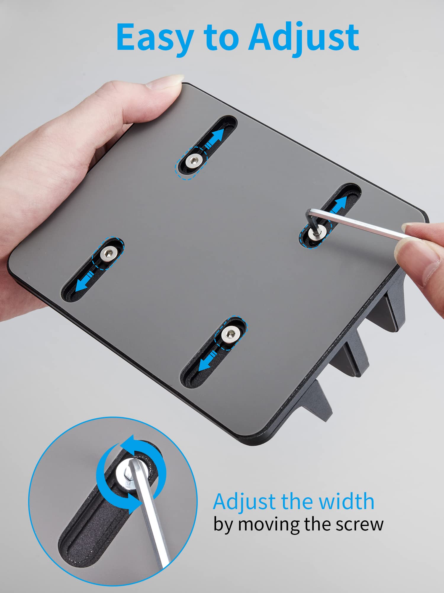 JARLINK JARLINK Vertical Laptop Stand Holder Adjustable Dock for Up to 17.3 inch Laptops Compatible with MacBook Surface Chromebook Gaming Laptops Black - View 4 of 7