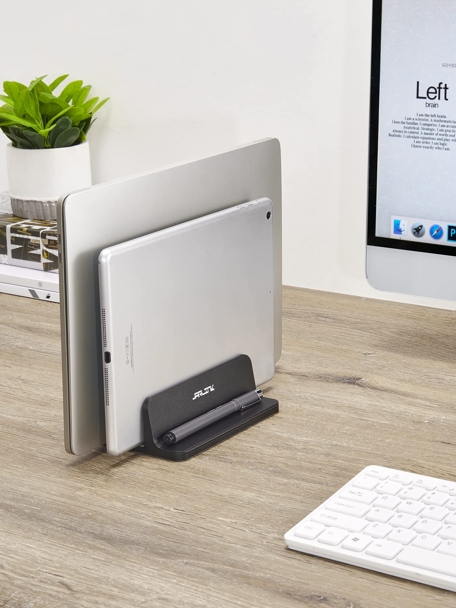 JARLINK JARLINK Vertical Laptop Stand Holder Adjustable Dock for Up to 17.3 inch Laptops Compatible with MacBook Surface Chromebook Gaming Laptops Black - View 5 of 7