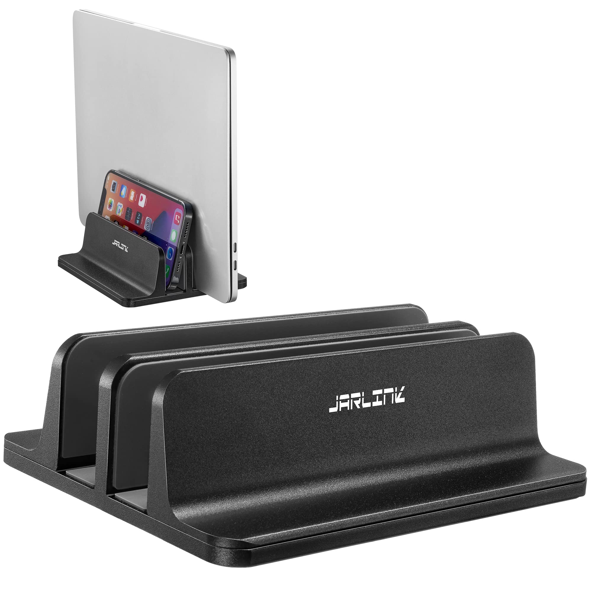 JARLINK JARLINK Vertical Laptop Stand Holder Adjustable Dock for Up to 17.3 inch Laptops Compatible with MacBook Surface Chromebook Gaming Laptops Black