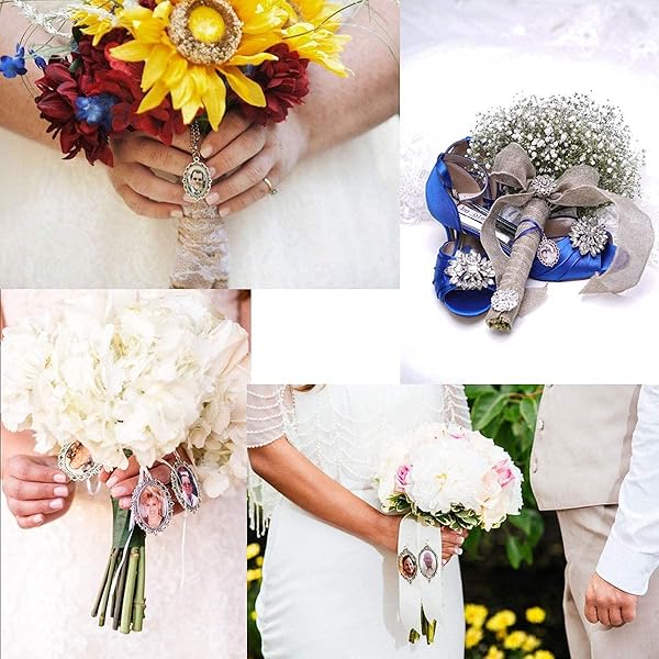 PH PandaHall PH PandaHall 60pcs Pendant Tray Kit with 30 Oval Bezel and 30 Glass Cabochon Dome Tiles for Wedding and Graduation Photo Charms - View 4 of 8