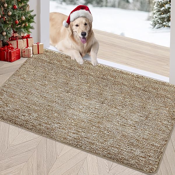 REFETONE "REFETONE Indoor Doormat 20"x32" - Absorbent, Non-Slip, Washable Entryway Mat for Dogs & Mud Resistance"