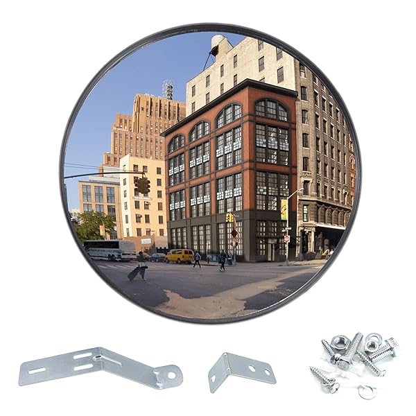 StartFine "StartFine 9" Convex & Concave Corner Mirror for Blind Spots - Adjustable Traffic Safety Mirror for Offices & Driveways"