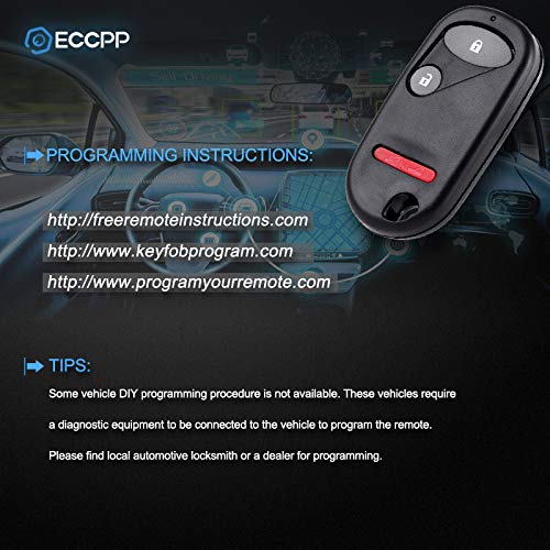 ECCPP NHVWB1U523 Key Fob Replacement for Honda Civic and Pilot Pack of 2 Keyless Entry Remote - View 6 of 6