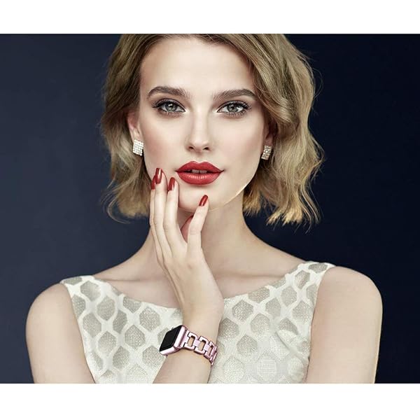 OULUCCI Stylish OULUCCI Stainless Steel Apple Watch Band 38mm/40mm for Men & Women - Rose Gold Sport Strap for Series 1-6 & SE - View 7 of 8