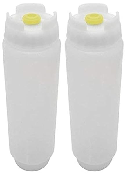 FIFO FIFO 16 oz Squeeze Plastic Bottles for Kitchen - 2-Pack | Perfect for Sauces & Condiments