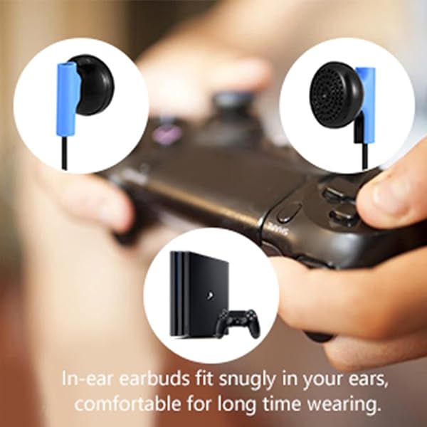 Zerone Zerone Mono Chat Earbud for PS4 - Wired In-Ear Gaming Headset with Mic, Compatible with Mobile, PC & Tablet - View 5 of 10