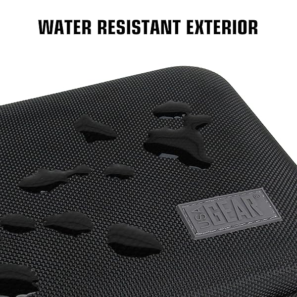 USA Gear USA Gear Hard Shell Electronic Organizer Case - 7.5 Inch GPS & Accessory Pocket, Water Resistant for Garmin & More - Black - View 6 of 10