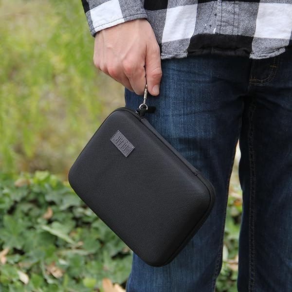 USA Gear USA Gear Hard Shell Electronic Organizer Case - 7.5 Inch GPS & Accessory Pocket, Water Resistant for Garmin & More - Black - View 7 of 10