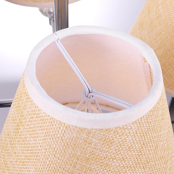 Wellmet Wellmet Small Clip-on Drum Lamp Shades Set of 6 for Candle Bulbs 3 X 6 X 5 Linen - View 7 of 9