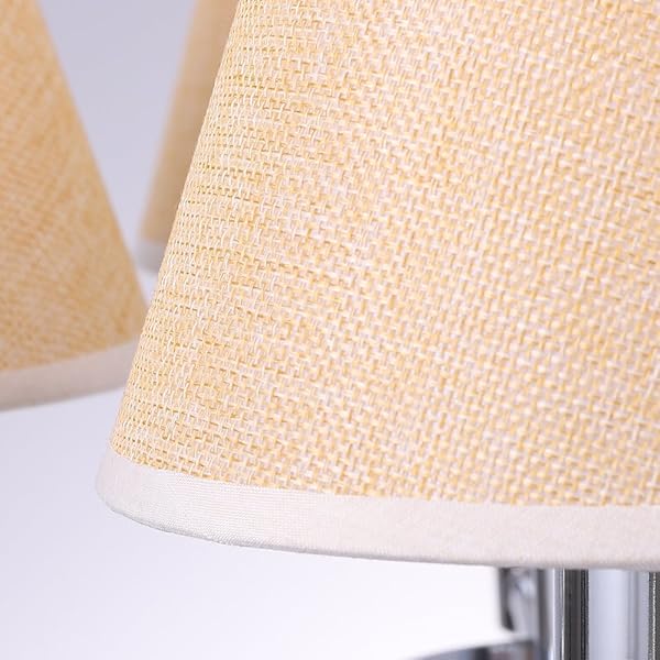 Wellmet Wellmet Small Clip-on Drum Lamp Shades Set of 6 for Candle Bulbs 3 X 6 X 5 Linen - View 8 of 9
