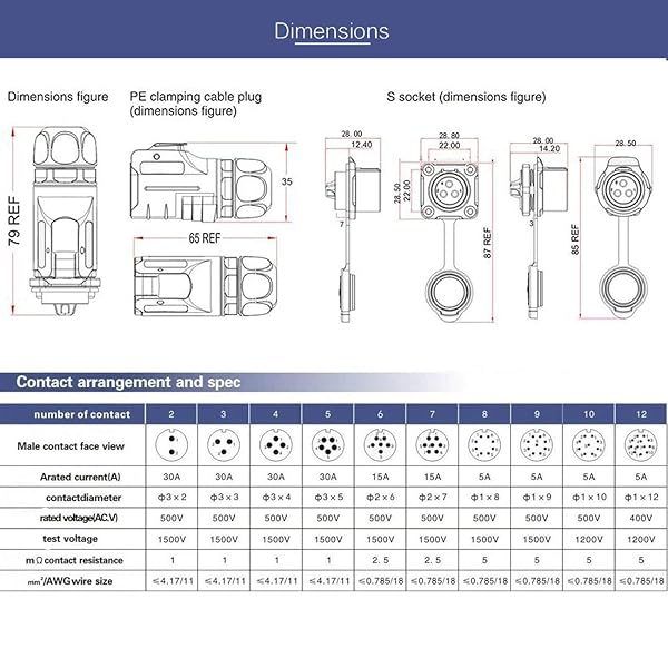 SZJELEN Buy SZJELEN XHP20 10Pin Waterproof Connector - IP67 Panel Mount Plug & Socket for Reliable Electrical Connections - View 4 of 8