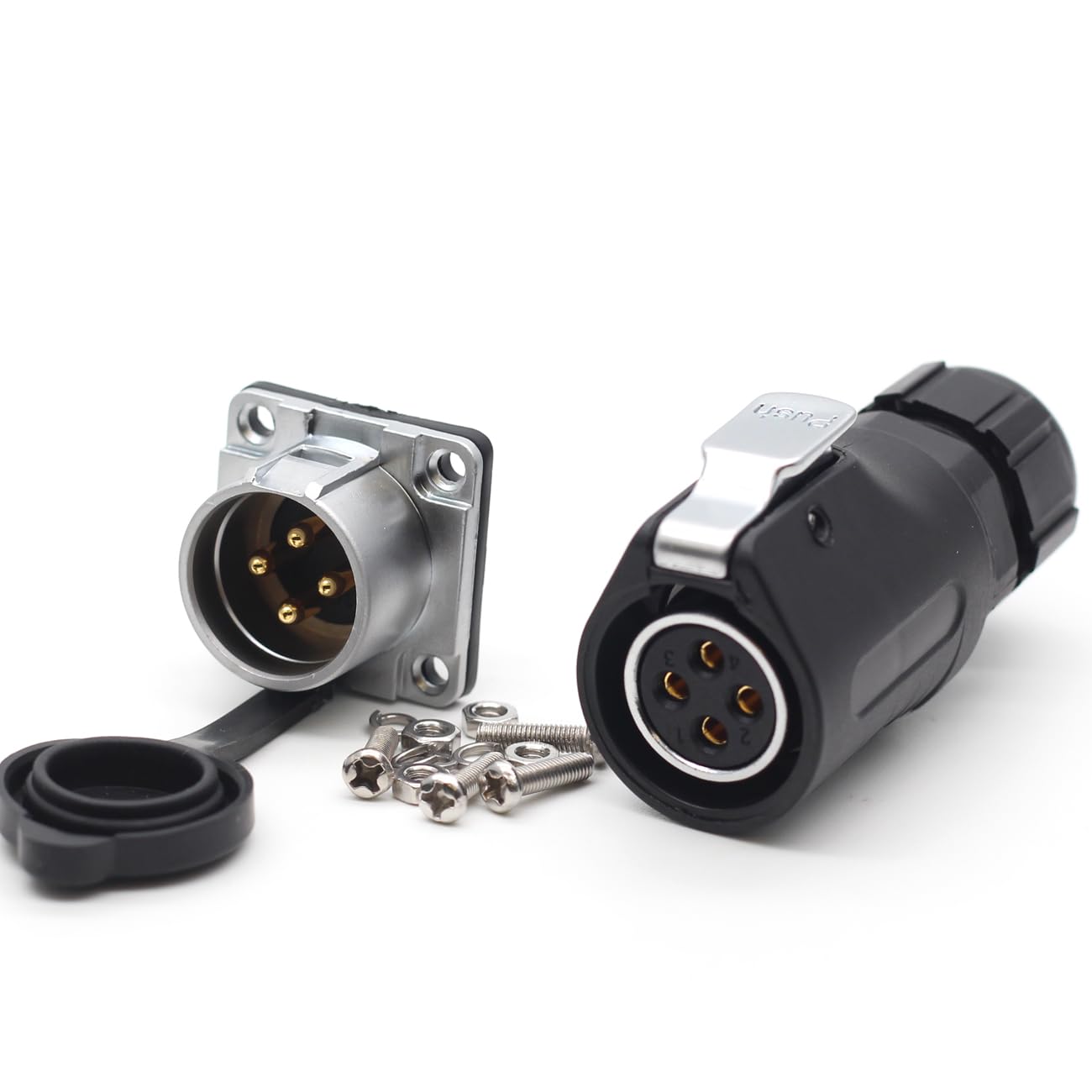 SZJELEN SZJELEN XHP20 4Pin Waterproof Power Connector Plug Socket IP67 for Electrical Wire Male and Female Connections