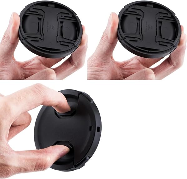 PROfezzion 2-Pack 58mm Front Lens Cap Cover for Canon EOS Rebel T7 T6 T5 & More - Includes Cap Keeper - View 3 of 7