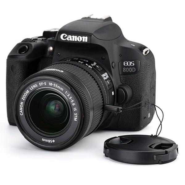 PROfezzion 2-Pack 58mm Front Lens Cap Cover for Canon EOS Rebel T7 T6 T5 & More - Includes Cap Keeper - View 6 of 7